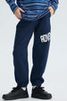 Pantalón Buzo Niño Print Azul Oscuro