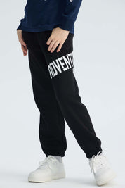 Pantalón Buzo Niño Print Negro