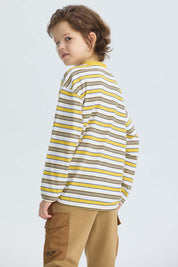 Polera Niño Rayas Amarillo