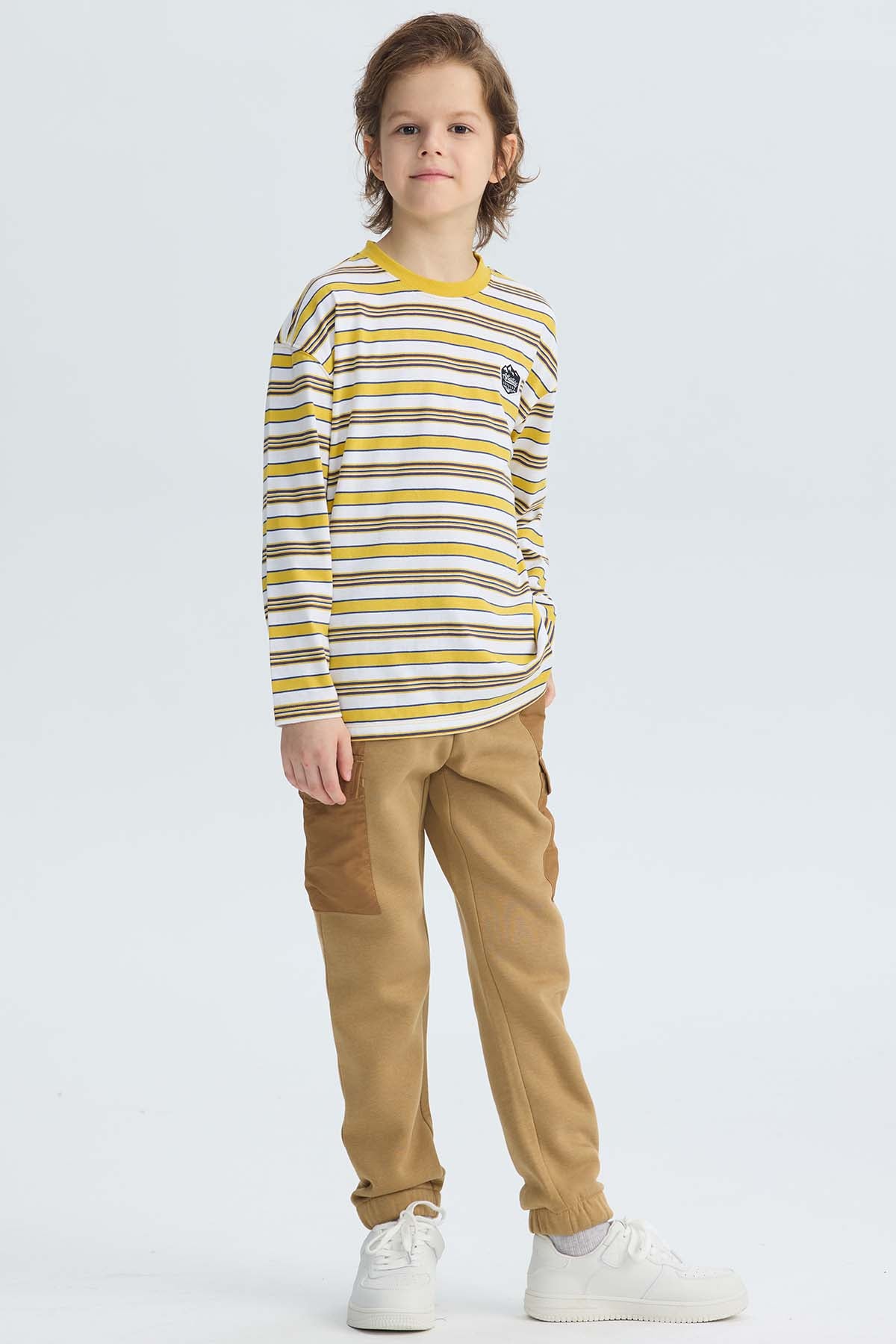 Polera Niño Rayas Amarillo