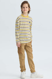 Polera Niño Rayas Amarillo