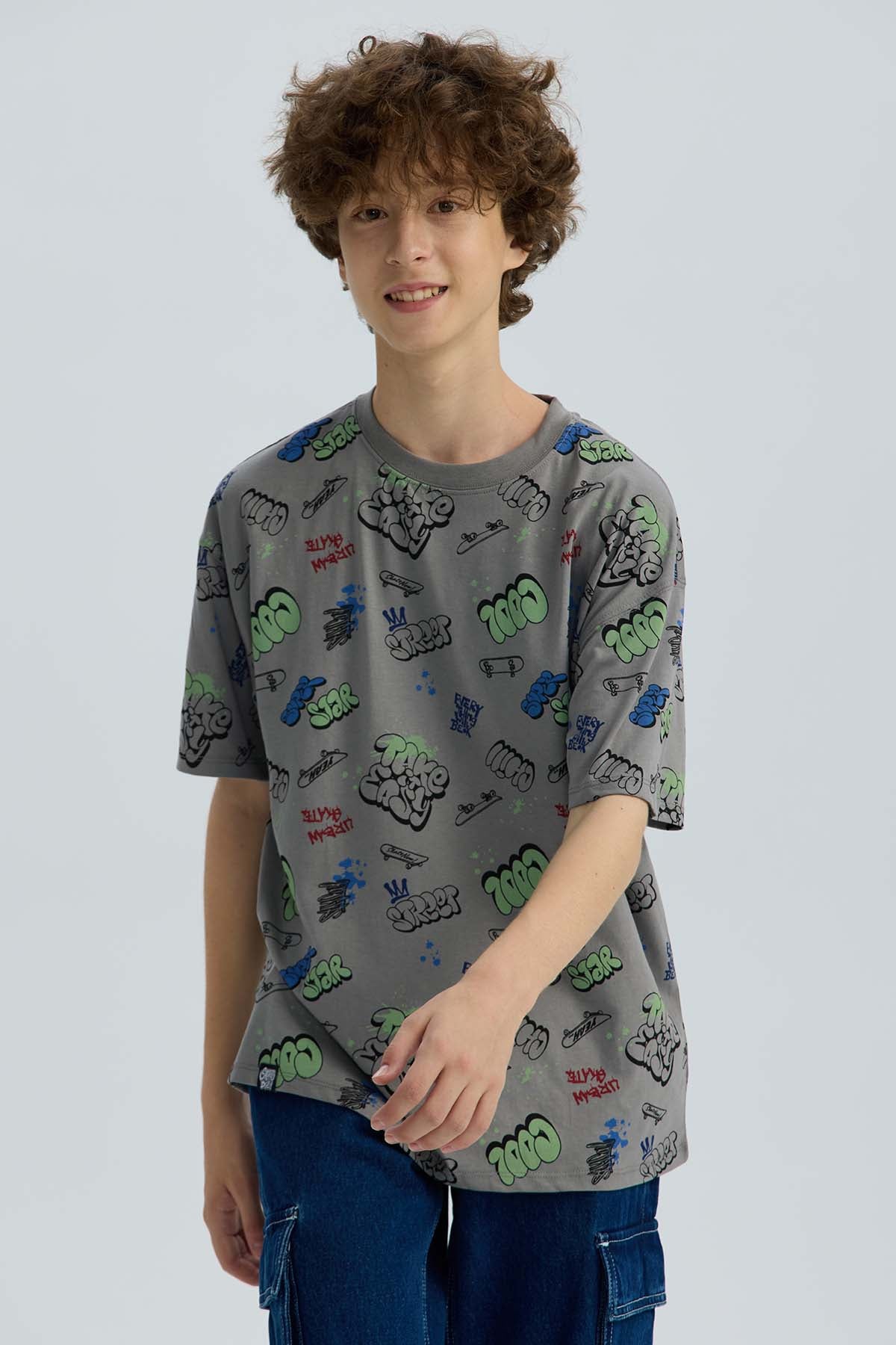 Polera Niño Full Print Marengo