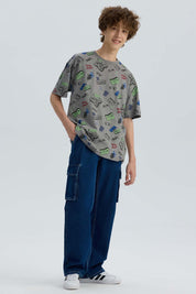 Polera Niño Full Print Marengo