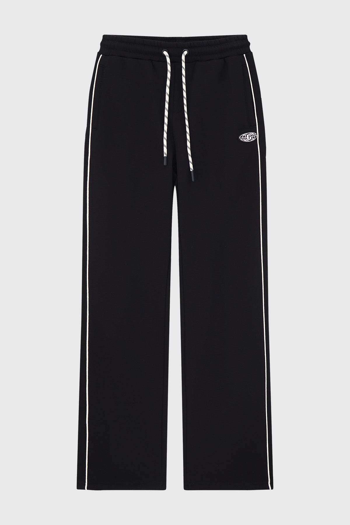 Pantalón Buzo Niño Calce Recto Con Pipping Negro