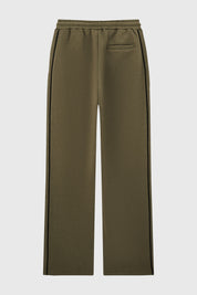 Pantalón Buzo Niño Calce Recto Con Pipping Verde Militar