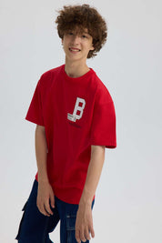 Polera Niño College Rojo