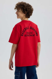 Polera Niño College Rojo