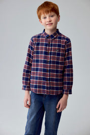 Camisa Niño Cuadrillé Azul