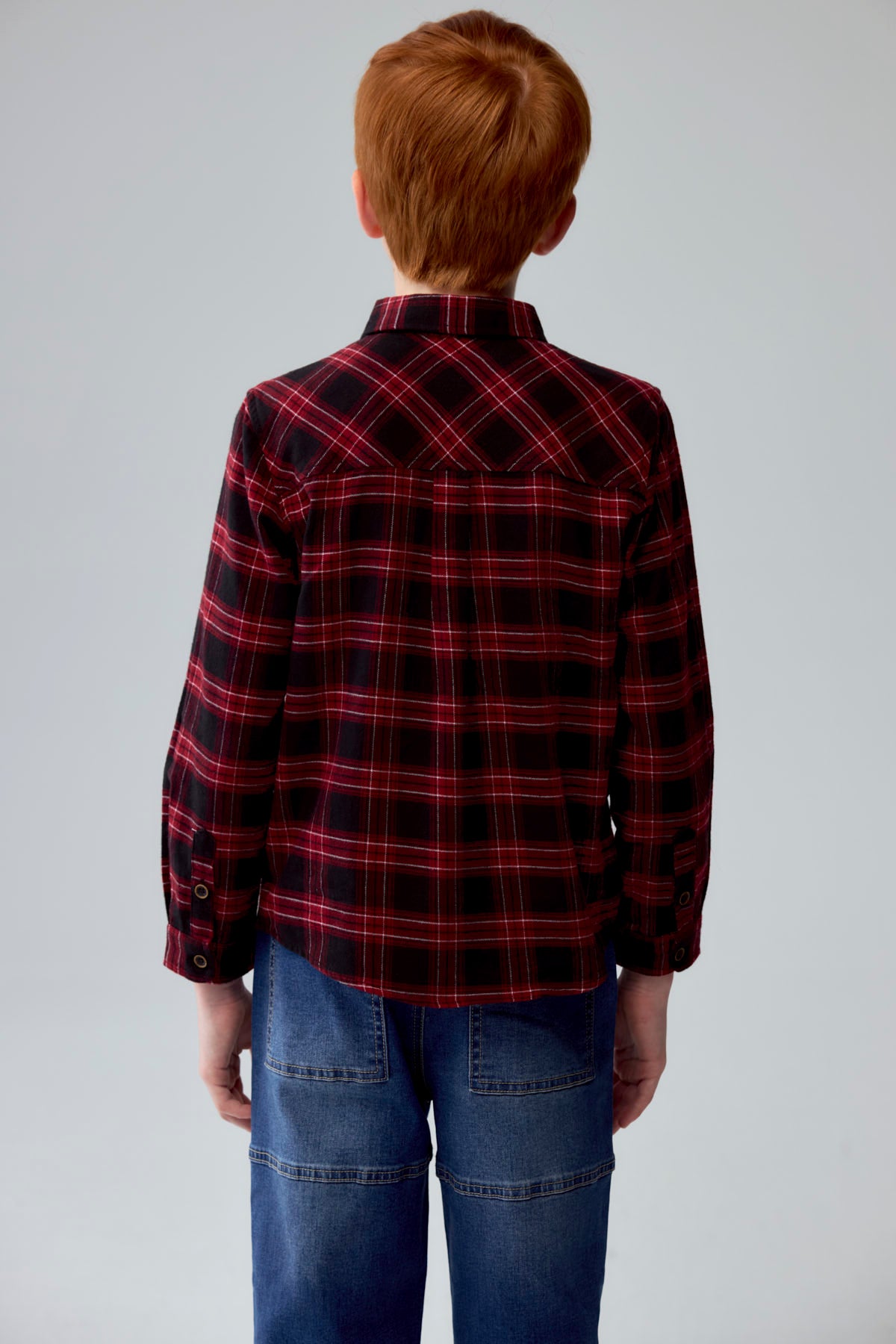 Camisa Niño Cuadrillé Burdeo