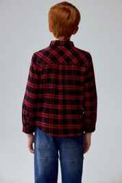 Camisa Niño Cuadrillé Burdeo