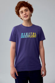 Polera Niño Print Morado