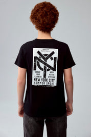 Polera Niño Print Negro