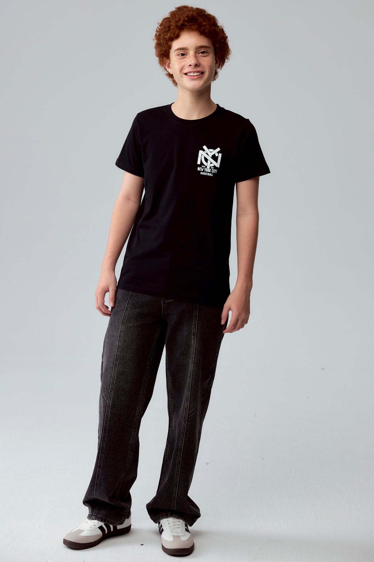 Polera Niño Print Negro