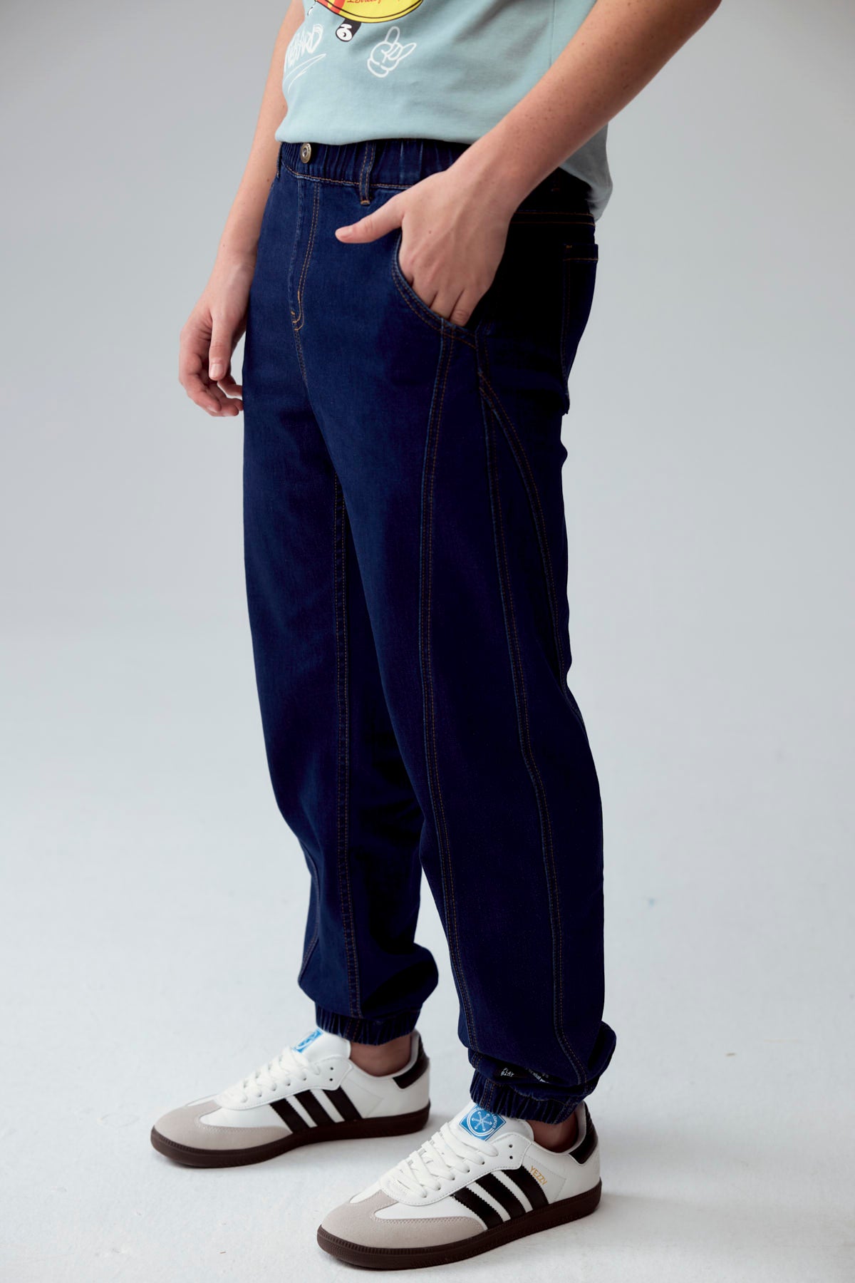 Jeans Niño Jogger Azul Oscuro