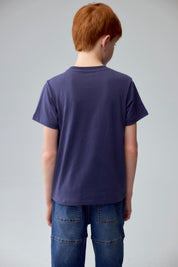 Polera Niño Toodler Print Azul con bicicleta y texto Life is so incredible