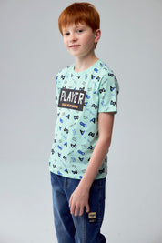 Polera Niño Full Print Toddler Verde