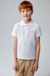 Polera Niño Pique Básica Blanco