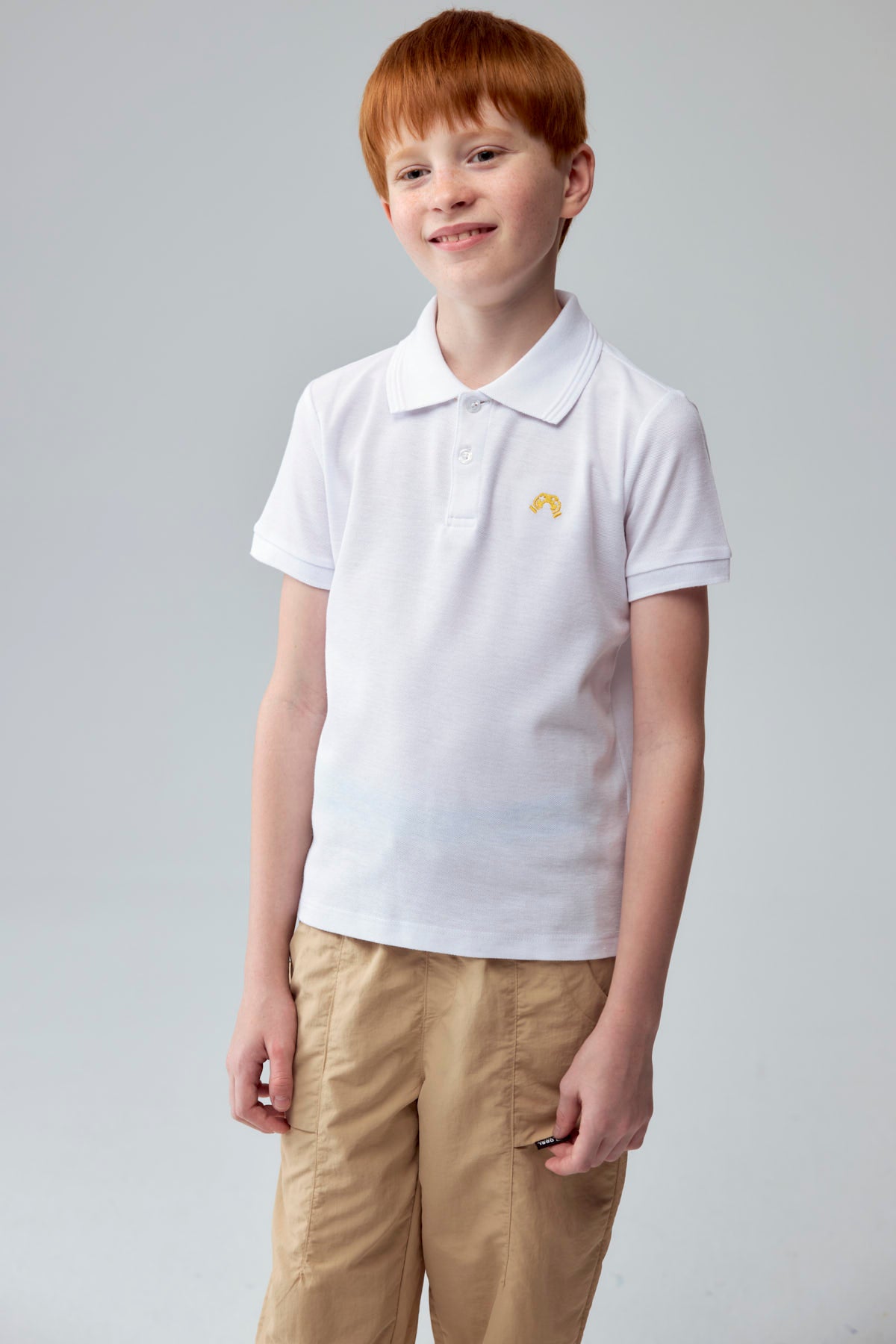 Polera Niño Pique Básica Blanco