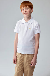 Polera Niño Pique Básica Blanco