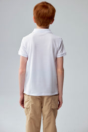 Polera Niño Pique Básica Blanco