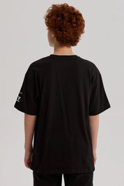 Polera Niño Print Posicional Negro