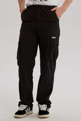 Pantalón Niño Calce Recto Cargo Negro