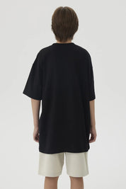 Polera Niño Con Bolsillo Negro