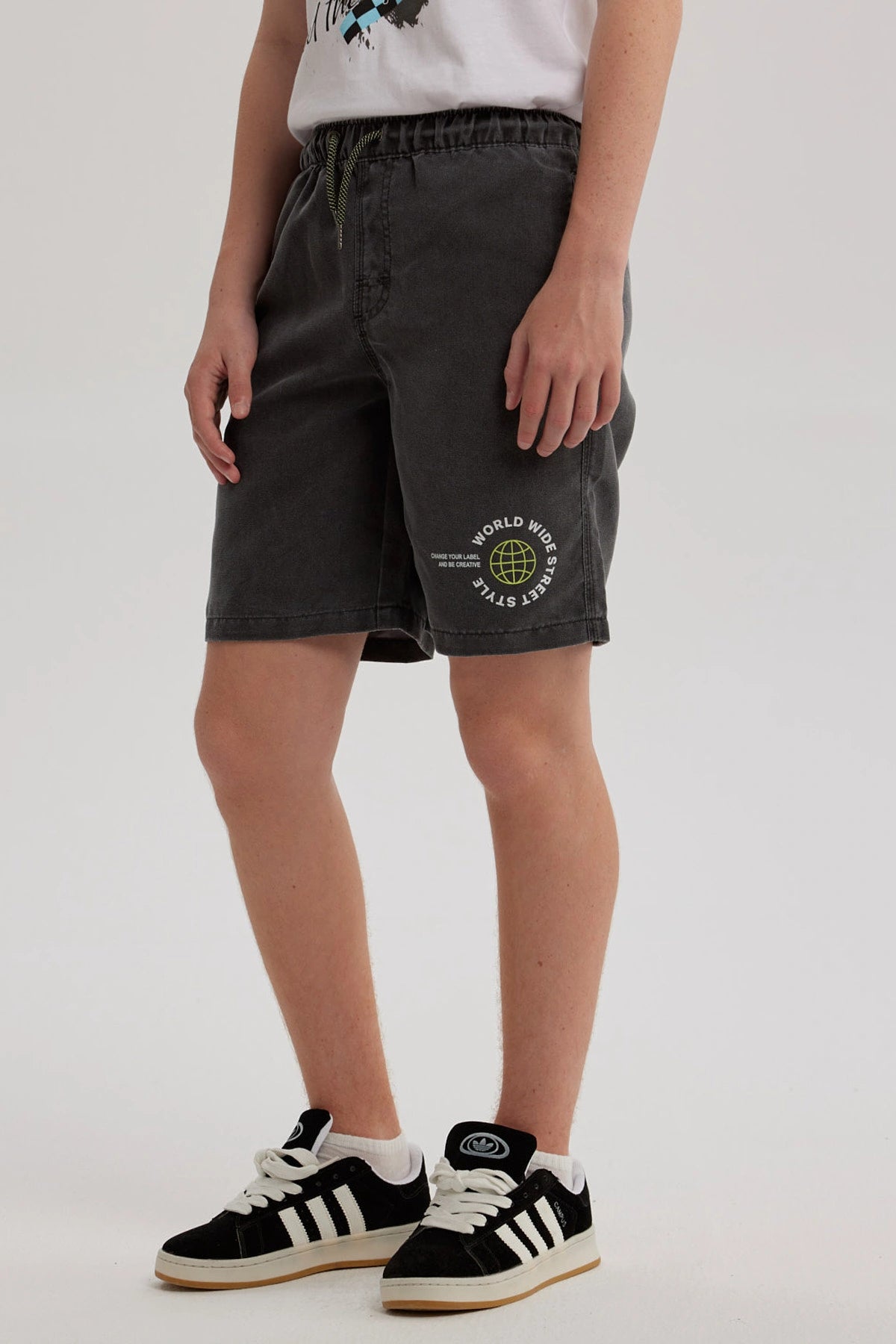 Short de Baño Niño Deslavado Negro