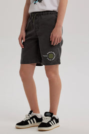 Short de Baño Niño Deslavado Negro