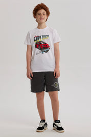 Short de Baño Niño Deslavado Negro