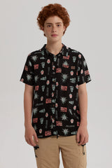 Camisa Niño Guayabera Negro