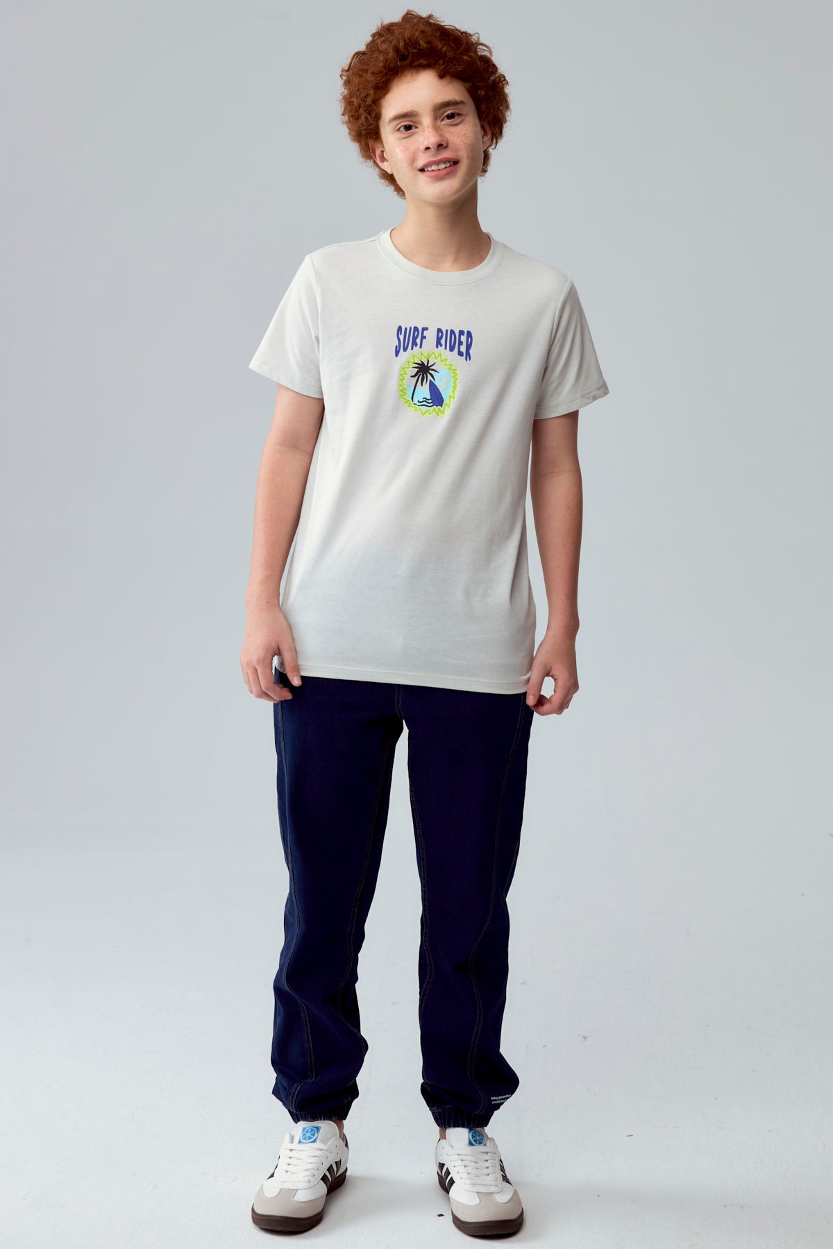 Polera Niño Print Gris