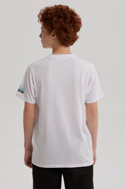 Polera Niño Print Posicional Blanco