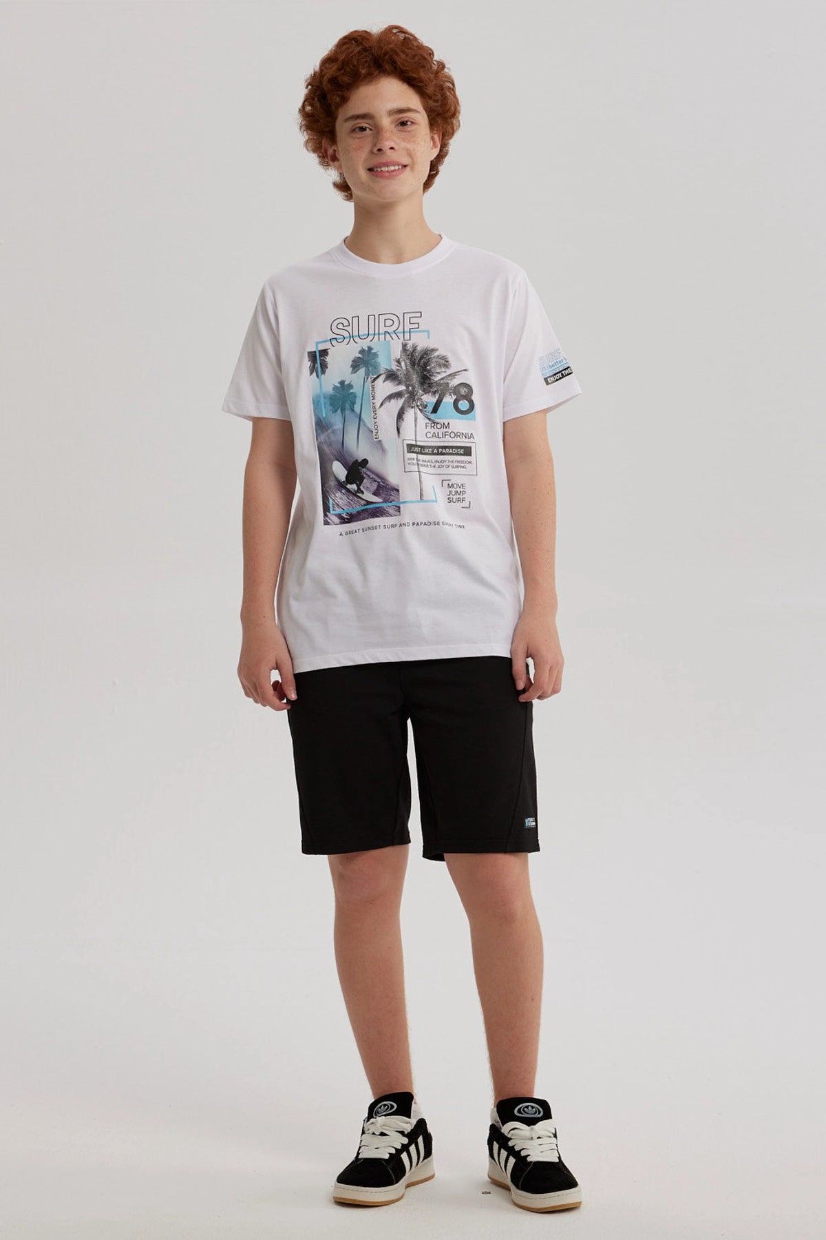 Polera Niño Print Posicional Blanco