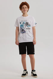 Polera Niño Print Posicional Blanco