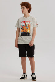 Polera Niño Print Posicional Gris