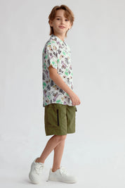 Camisa Niño Guayabera Crudo