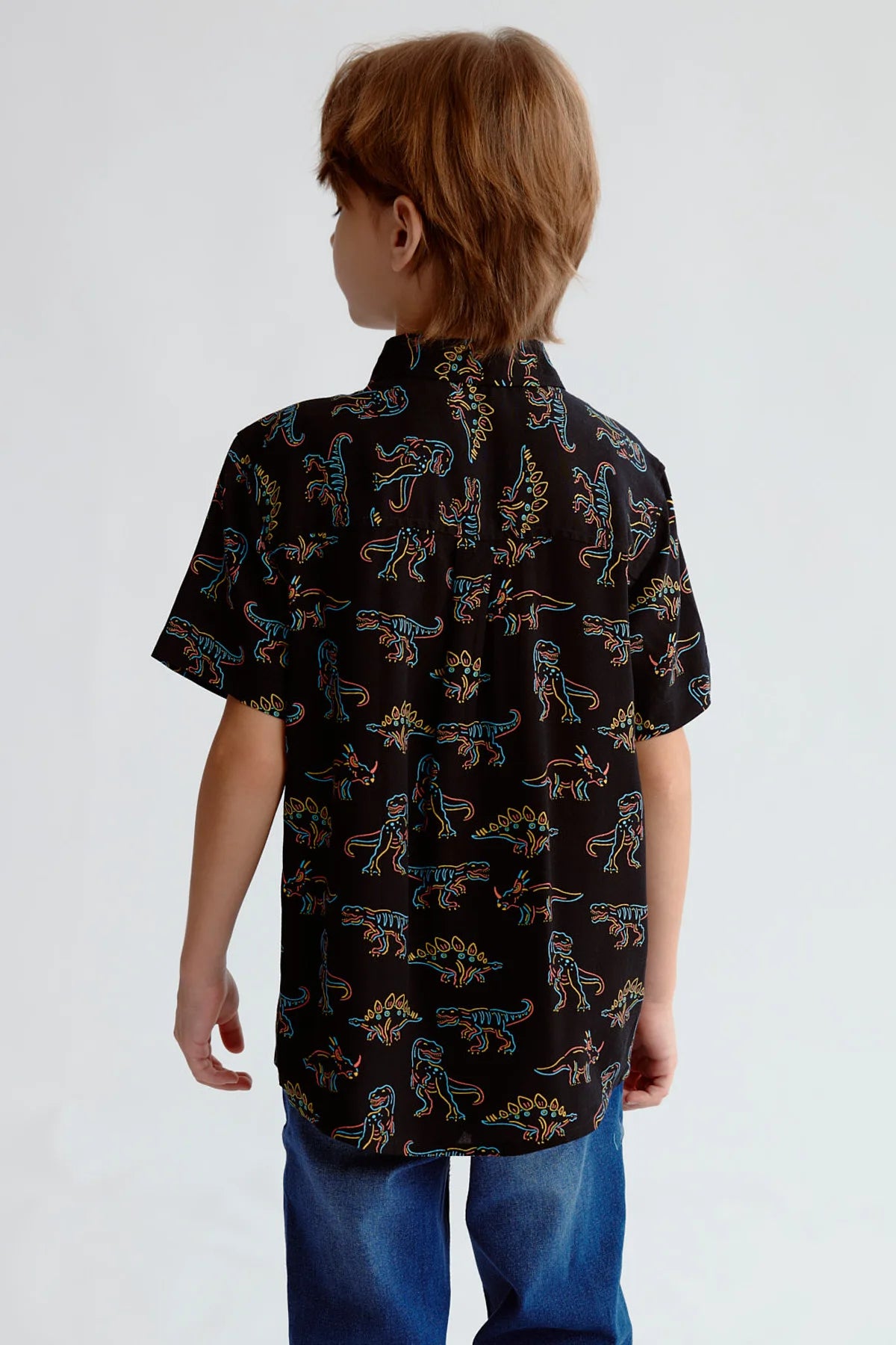 Camisa Niño Guayabera Negro