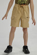 Bermuda Niño Cargo Gabardina Kaki