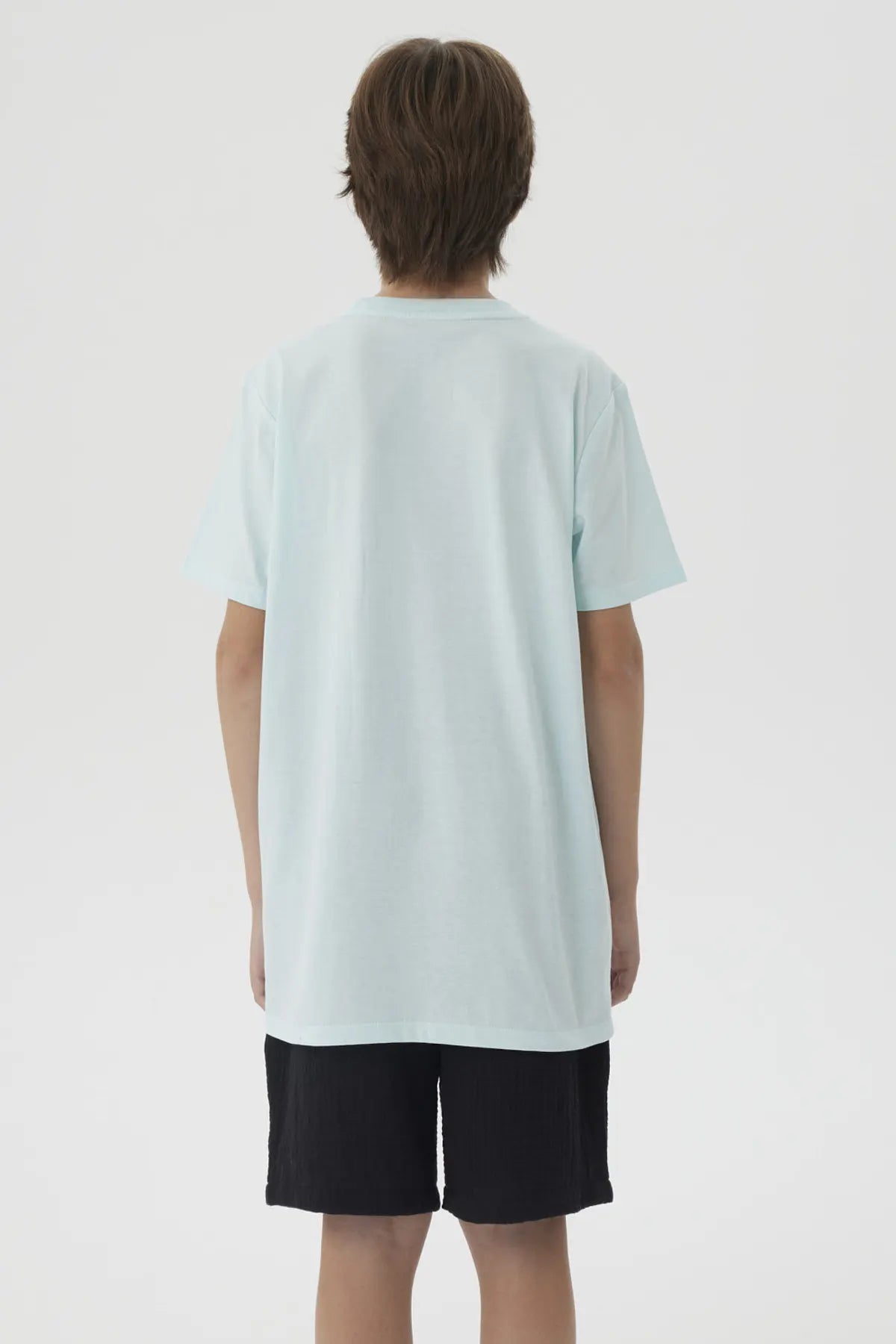 Polera Niño Mini Print Posicional Aqua