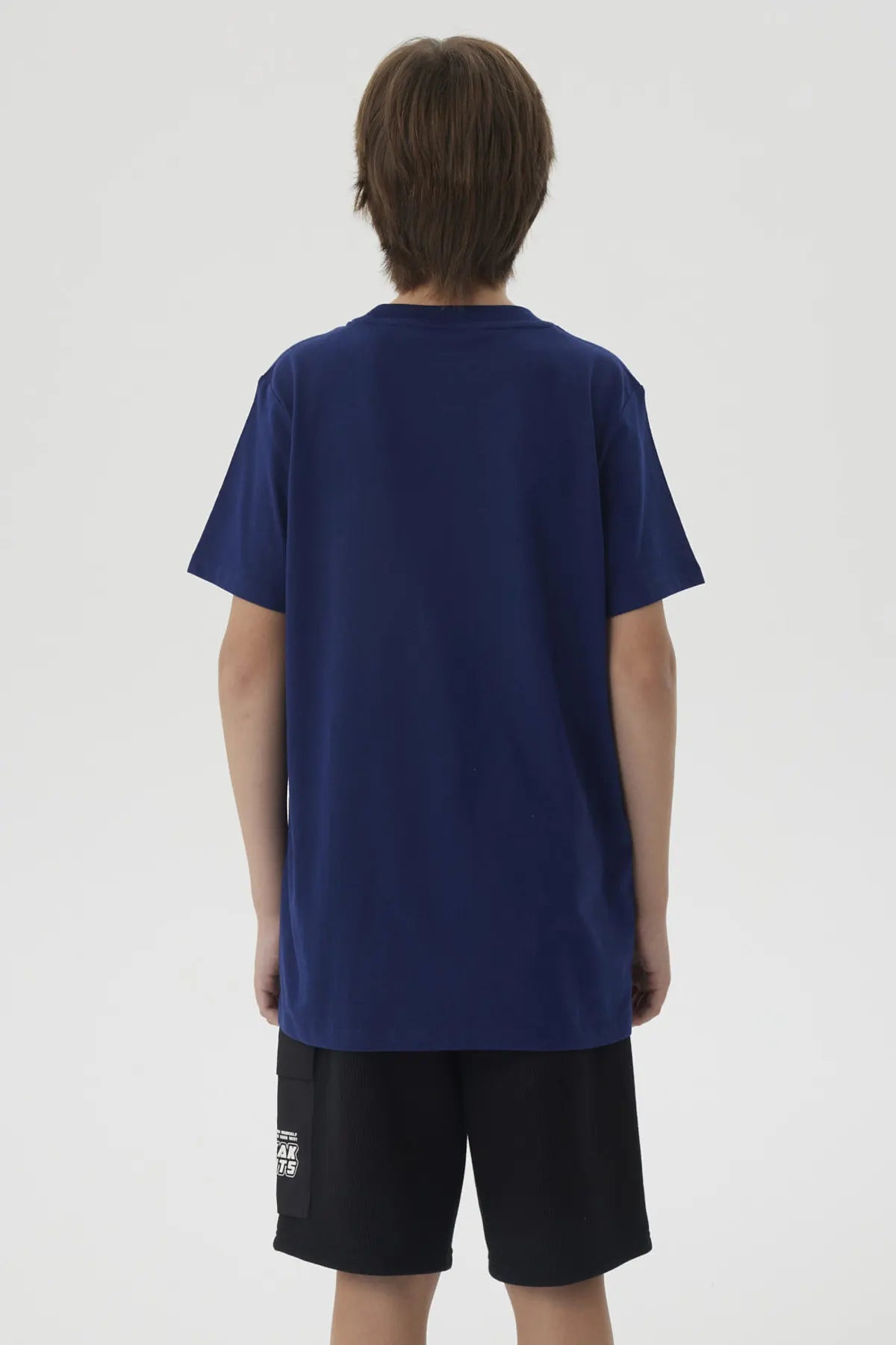 Polera Niño Mini Print Posicional Azul Oscuro