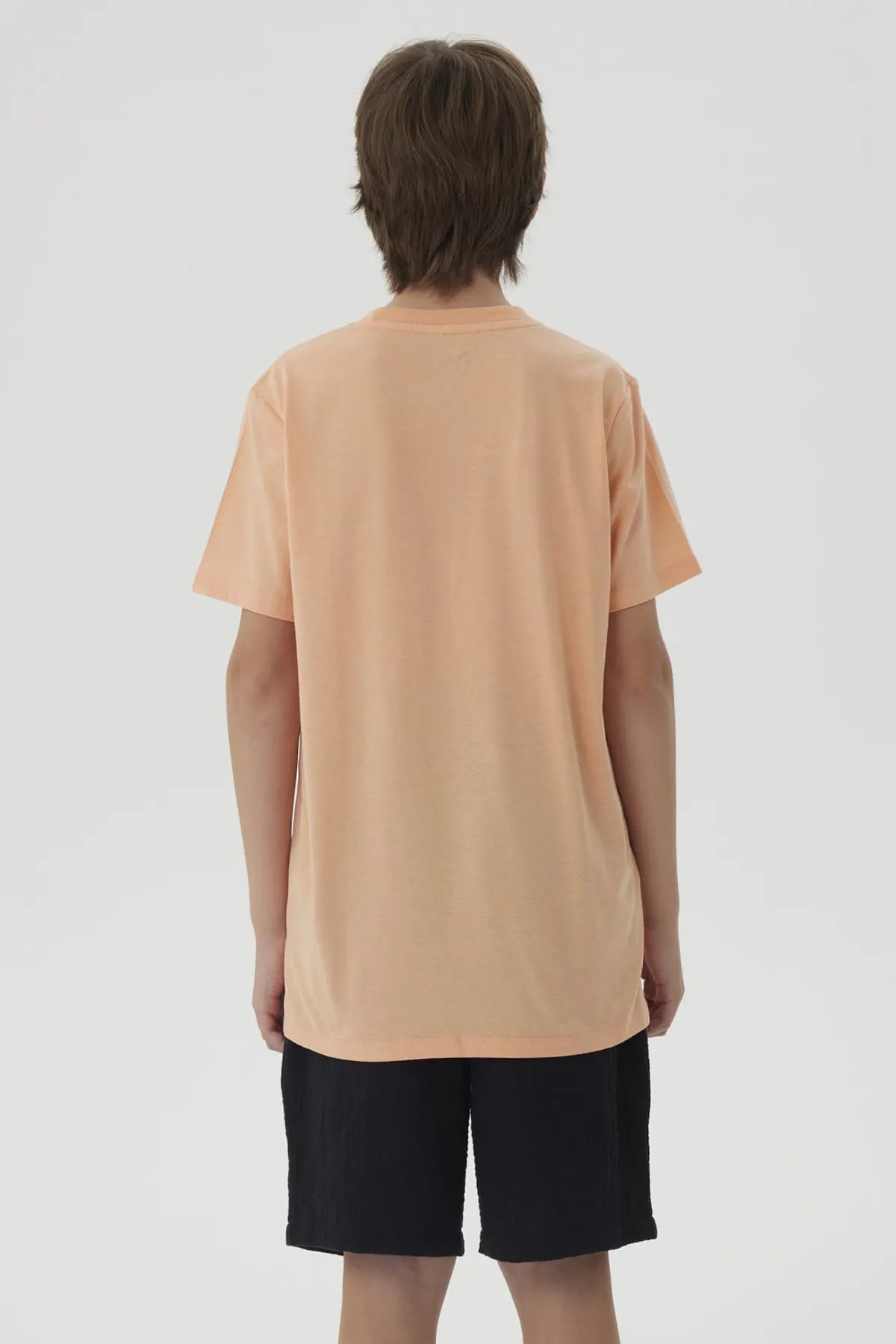 Polera Niño Mini Print Posicional Coral