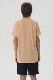 Polera Niño Mini Print Posicional Coral