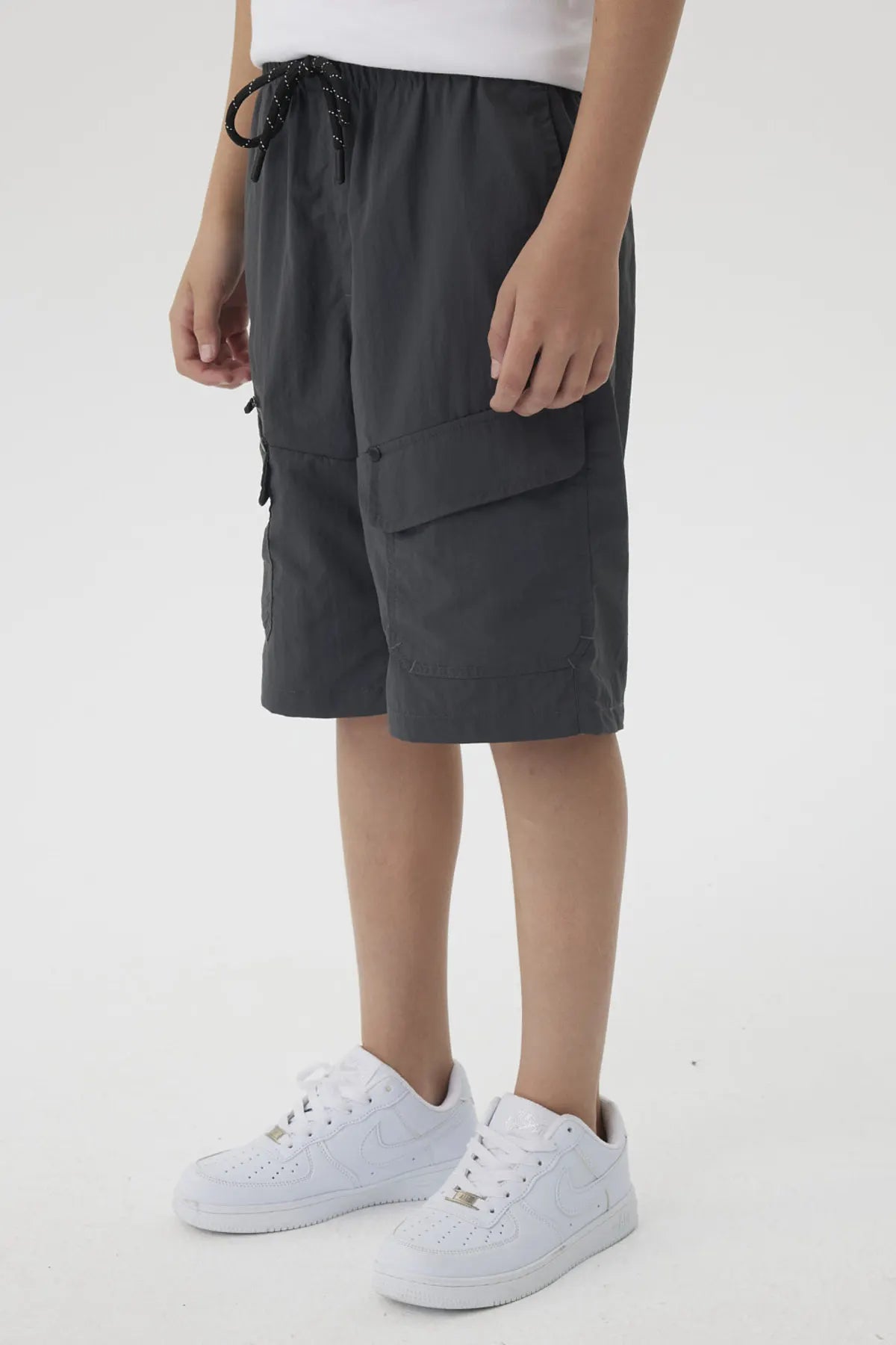 Bermuda Niño Cargo Nylon Marengo