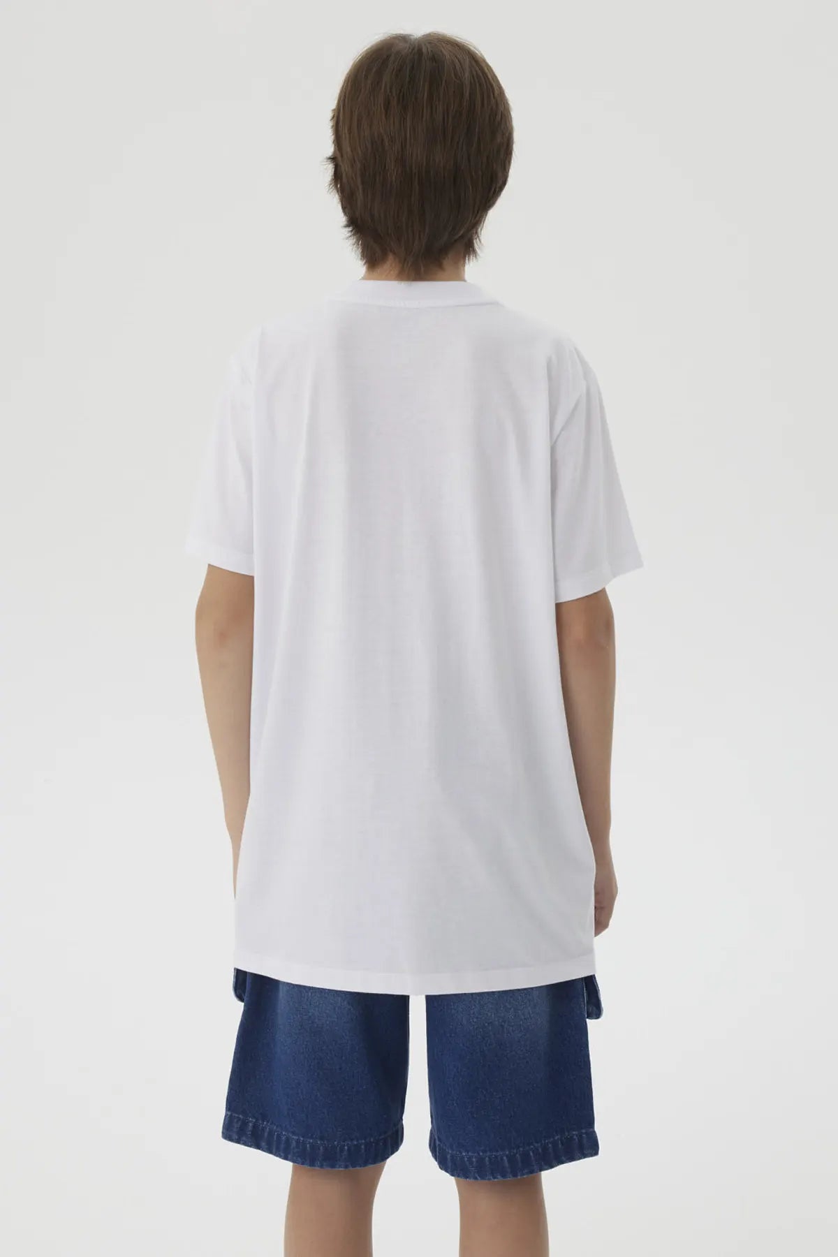 Polera Niño Estampado Playero Blanco