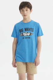 Polera Niño Estampado Playero Calipso