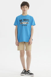 Polera Niño Estampado Playero Calipso