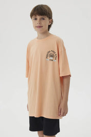 Polera Niño Print Posicional Coral
