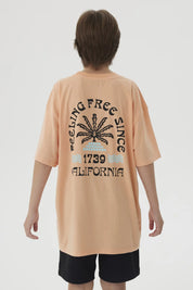 Polera Niño Print Posicional Coral