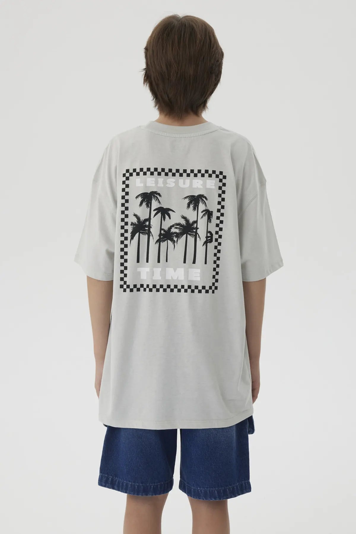 Polera Niño Print Posicional Gris